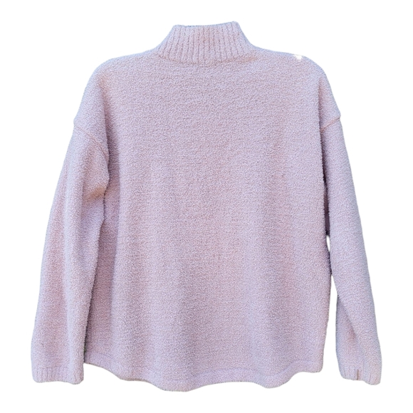 Uniqlo Light Pink Cowl Neck Soft Sweater with Textured Knit - Size S - Picture 2 of 4